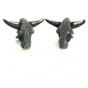 Custom Made Bulls Head cuff links. One of a kind!